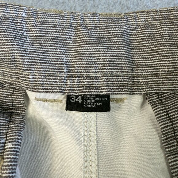 O’Neill Hybrid Boardshorts Men’s 34 Tan Stripe 22” Zip Fly Surf Shorts 151BA021B - Picture 10 of 12